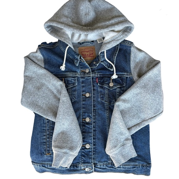 Levi’s Hybrid Denim Hoodie Classic Trucker Jacket - Picture 3 of 9